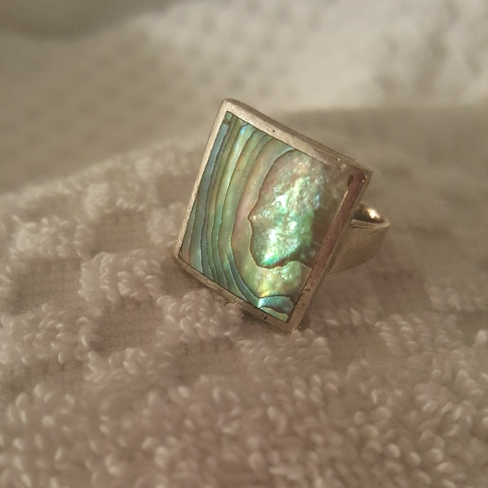 Abalone Shell Ring.